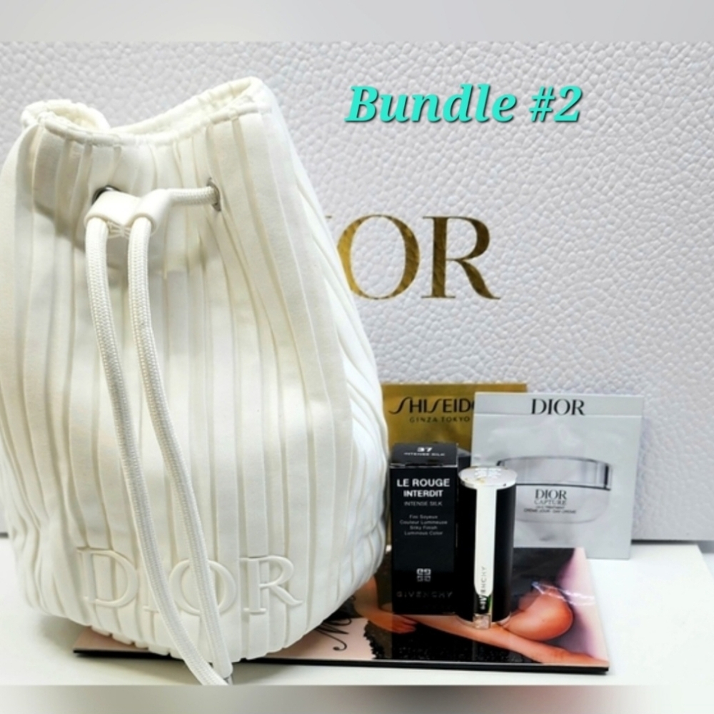 Dior White Cosmetic Bag